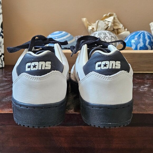 NWOT Converse Men's AS-1 Pro Leather/Suede Sneakers, White/Black, Sz 12 - Picture 5 of 16